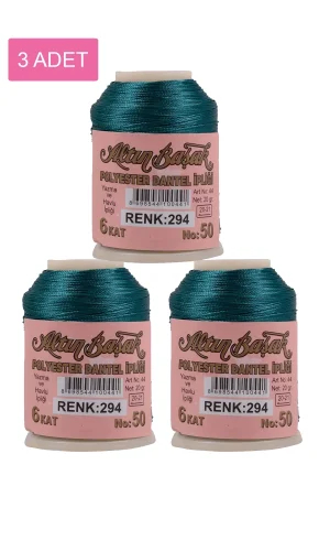 3 Adet Altınbaşak Oya ve Dantel İpi 20 gr - Royaleks - No: 294