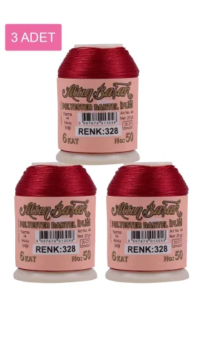 3 Adet Altınbaşak Oya ve Dantel İpi 20 gr - Royaleks - No: 328