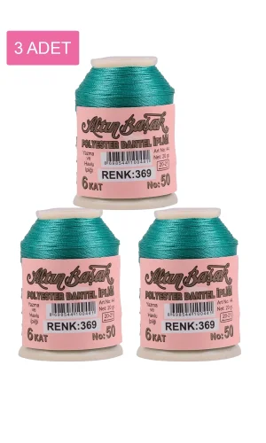 3 Adet Altınbaşak Oya ve Dantel İpi 20 gr - Royaleks - No: 369