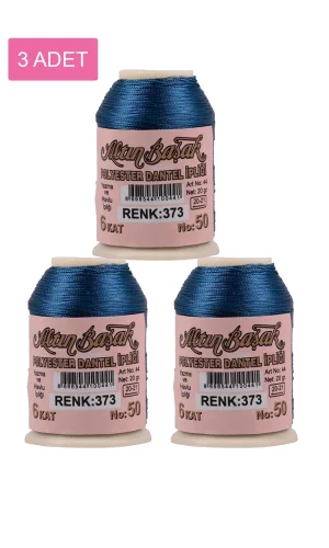 3 Adet Altınbaşak Oya ve Dantel İpi 20 gr - Royaleks - No: 373