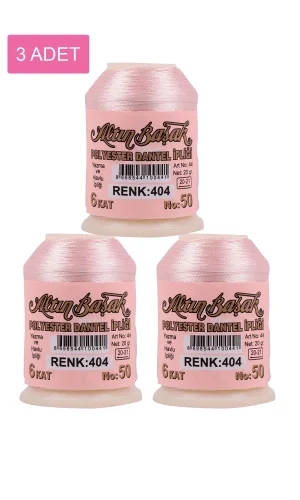 3 Adet Altınbaşak Oya ve Dantel İpi 20 gr - Royaleks - No: 404