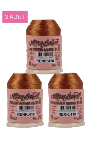 3 Adet Altınbaşak Oya ve Dantel İpi 20 gr - Royaleks - No: 410