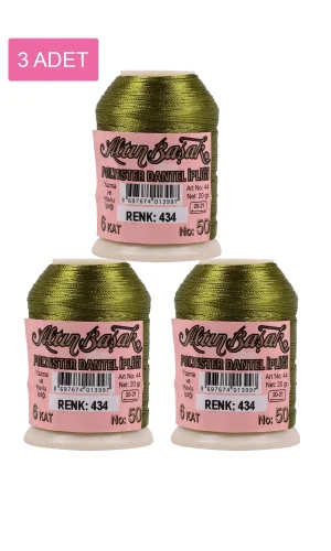 3 Adet Altınbaşak Oya ve Dantel İpi 20 gr - Royaleks - No: 434