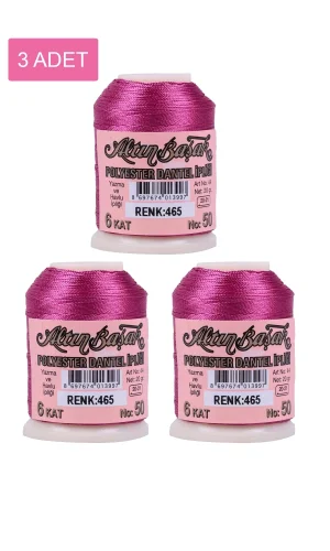 3 Adet Altınbaşak Oya ve Dantel İpi 20 gr - Royaleks - No: 465
