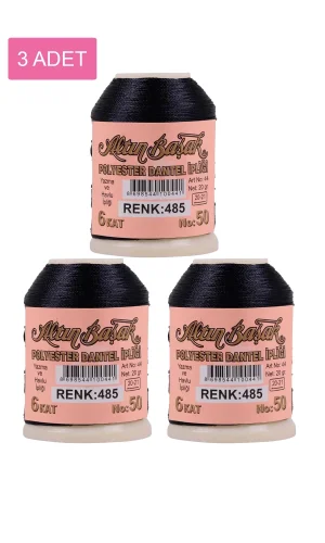 3 Adet Altınbaşak Oya ve Dantel İpi 20 gr - Royaleks - No: 485