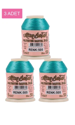 3 Adet Altınbaşak Oya ve Dantel İpi 20 gr - Royaleks - No: 505