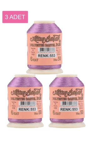 3 Adet Altınbaşak Oya ve Dantel İpi 20 gr - Royaleks - No: 553