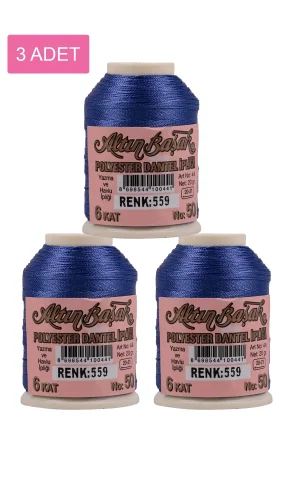 3 Adet Altınbaşak Oya ve Dantel İpi 20 gr - Royaleks - No: 559
