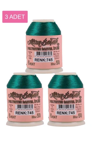 3 Adet Altınbaşak Oya ve Dantel İpi 20 gr - Royaleks - No: 745