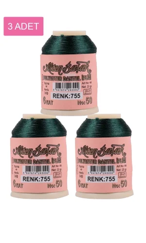 3 Adet Altınbaşak Oya ve Dantel İpi 20 gr - Royaleks - No: 755