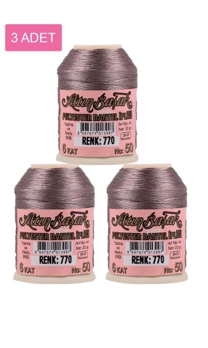 3 Adet Altınbaşak Oya ve Dantel İpi 20 gr - Royaleks - No: 770