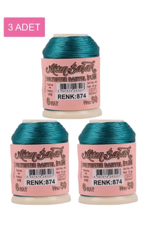 3 Adet Altınbaşak Oya ve Dantel İpi 20 gr - Royaleks - No: 874