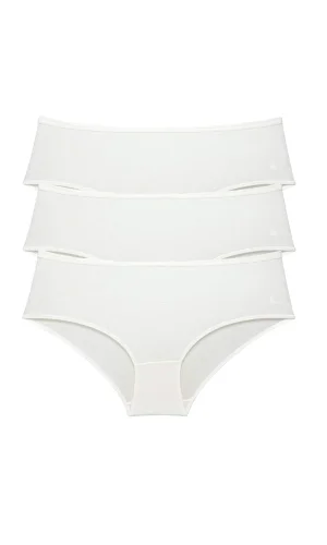 3 Adet Kadın Yüksek Bel Bato Külot Krem