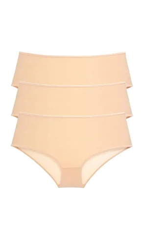 3 Adet Kadın Yüksek Bel Bato Külot Ten