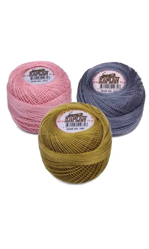 3 Adet Kaplan Etamin Ve Kanaviçe İpi 8 No Kod/Renk: 1016 - 319 - 580 - Ryl