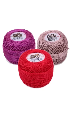 3 Adet Kaplan Etamin Ve Kanaviçe İpi 8 No Kod/Renk: 113 - 1010 - 321 - Ryl