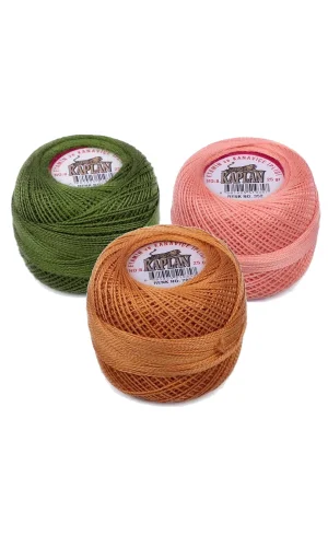 3 Adet Kaplan Etamin Ve Kanaviçe İpi 8 No Kod/Renk: 116 - 352 - 780 - Ryl