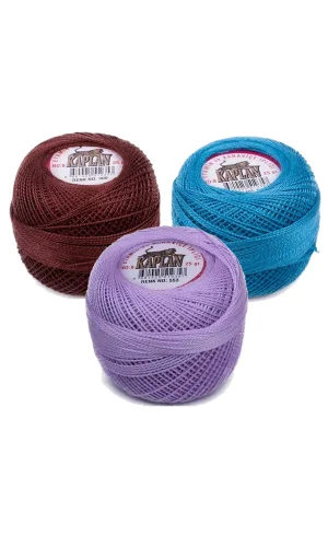 3 Adet Kaplan Etamin Ve Kanaviçe İpi 8 No Kod/Renk: 300 - 518 - 553 - Ryl