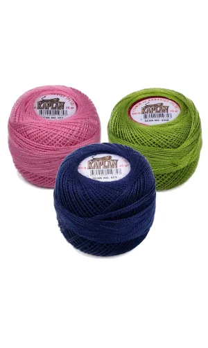 3 Adet Kaplan Etamin Ve Kanaviçe İpi 8 No Kod/Renk: 427 - 3348 - 823 - Ryl