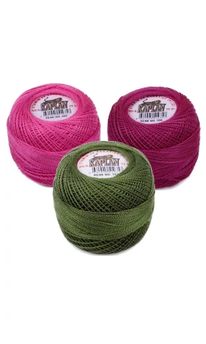 3 Adet Kaplan Etamin Ve Kanaviçe İpi 8 No Kod/Renk: 602 - 599 - 1015 - Ryl