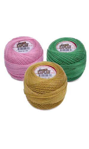 3 Adet Kaplan Etamin Ve Kanaviçe İpi 8 No Kod/Renk: 604 - 110 - 581 - Ryl