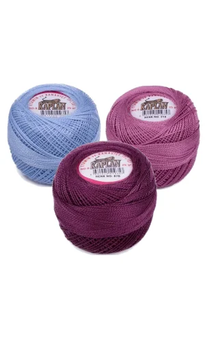 3 Adet Kaplan Etamin Ve Kanaviçe İpi 8 No Kod/Renk: 799 - 318 - 870 - Ryl