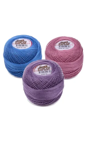 3 Adet Kaplan Etamin Ve Kanaviçe İpi 8 No Kod/Renk: 820 - 3352 - MUNZUR ÇİÇEĞİ - Ryl