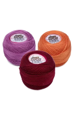 3 Adet Kaplan Etamin Ve Kanaviçe İpi 8 No Kod/Renk: 916 - 244 - 902 - Ryl