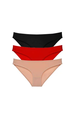 3 adet Süper Eko Set Likralı Kadın Slip Külot 539