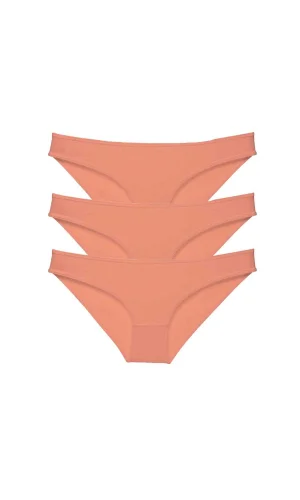 3 adet Süper Eko Set Likralı Kadın Slip Külot Pudra