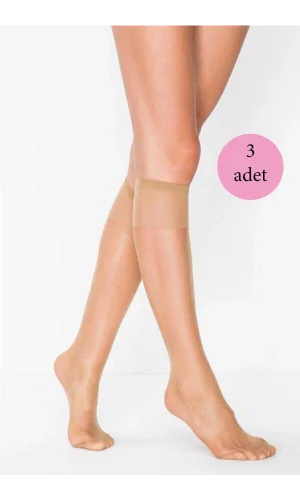 3 Adet Süper Ince 15 den Mat Pantolon Çorabı Bronz