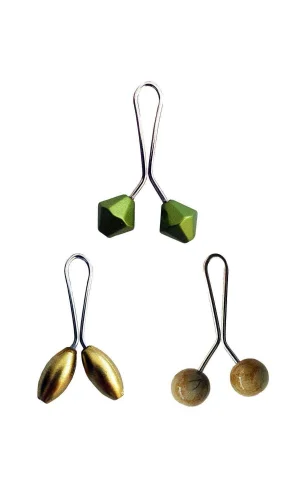 3 Adet Tesettür Eşarp ve Şal Klipsi Sarı Hardal Yeşil