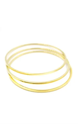 3lü Ajda Bilezik - 60mm - Altın