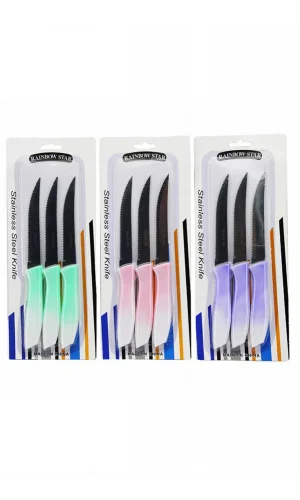 3lü Tırtıklı Meyve Bıçağı 1 Adet Royaleks-CLKN-1869