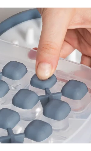 32li Buzluk Buz Saklama Kabı - Bas Çıkar Buz Küpü Hazneli Buz Kalıbı-Antrasit Royaleks-MP-7075