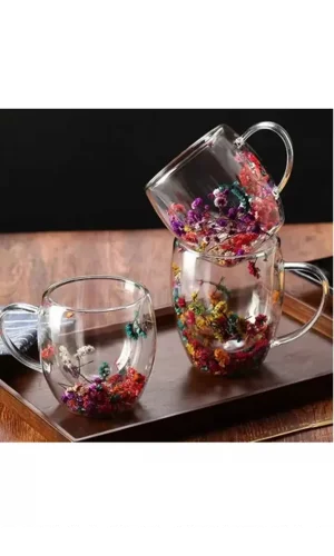 350 Ml Büyük Cidarlı Çiçekli Bardak 1 Adet Royaleks-1384