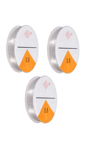 3x5 Metre Lastikli Misina Bileklik İpi 0,8 mm