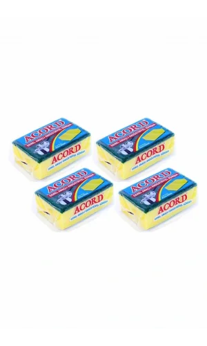 4 adet Jumbo Boy Endüstriyel Çok Amaçlı Bulaşık Süngeri  13x8x4 cm