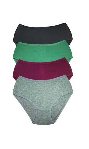 4 Adet Kadın Yüksek Bel Ribana Bato Külot S042