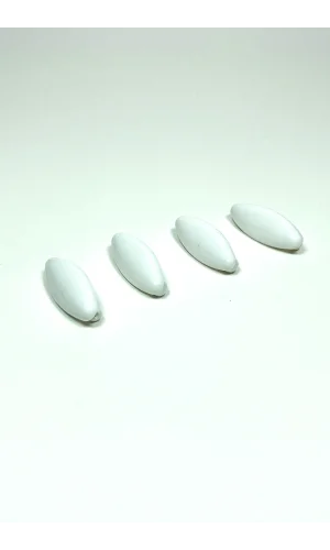 4 Adet Plastik Çengelli Eşarp Ve Şal İğnesi Beyaz 4 cm