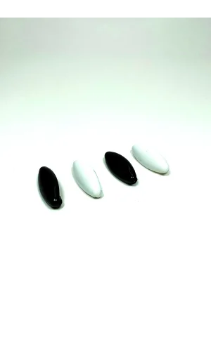 4 Adet Plastik Çengelli Eşarp Ve Şal İğnesi Siyah Beyaz 4 cm