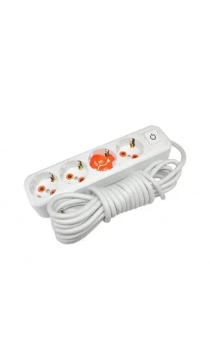 4lü Anahtarlı Topraklı Grup Priz 5mt Royaleks-AST-A405