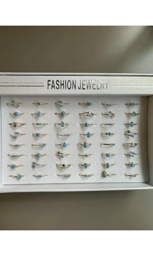 48li Taşlı Yüzük - Altın