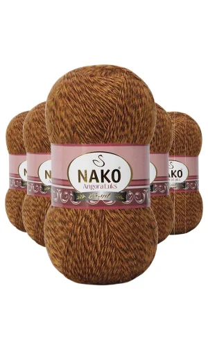 5 Adet Angora Lüks El Örgü İpi Hardal Muline 21361