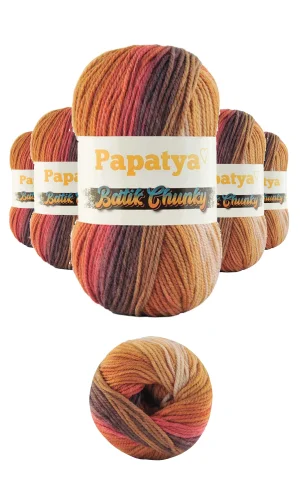 5 Adet Batik Chunky Örgü İpi Yünü Tüm Kıyafetlere Uygun - 111