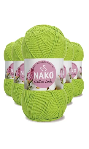 5 Adet Cotton Lüks Yelek Tunik Kazak Bluz Hırka İpi Yünü Fıstık Yeşili 97567