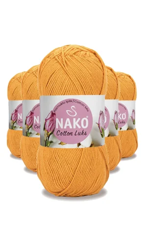 5 Adet Cotton Lüks Yelek Tunik Kazak Bluz Hırka İpi Yünü Koyu Sarı 97553