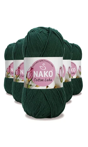 5 Adet Cotton Lüks Yelek Tunik Kazak Bluz Hırka İpi Yünü Koyu Yeşil 97580