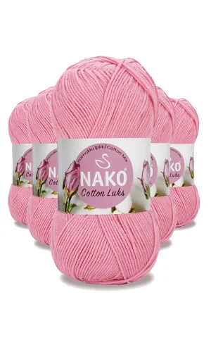 5 Adet Cotton Lüks Yelek Tunik Kazak Bluz Hırka İpi Yünü Pembe 97549