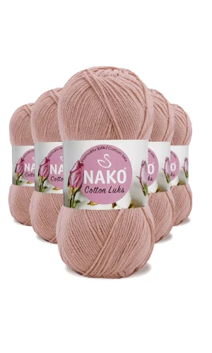 5 Adet Cotton Lüks Yelek Tunik Kazak Bluz Hırka İpi Yünü Pudra 97545